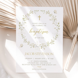 Boy BAPTISM-inbjudan, första inbjudan till kommunf