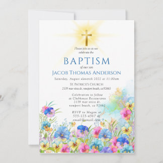 Boy Baptism-inbjudan Inbjudningar