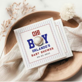 Boy Baseball Baby Shower | Cute Sports Party Pappersservett