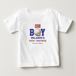Boy Baseball Baby Shower | Cute Sports Party T Shirt