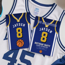 Boy Basketball Birthday Inbjudan