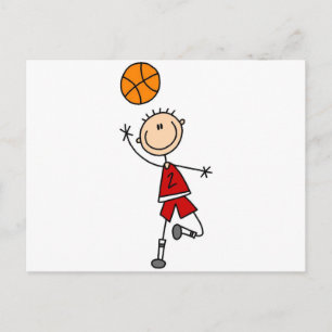 Boy Basketball Player Tshirts och Gifts Vykort