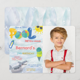 Boy Bassäng Photo-inbjudan Inbjudningar