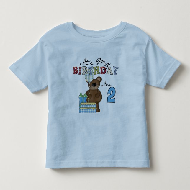 Boy Bear 2:a födelsedagen T-shirts och presenter (Framsida)