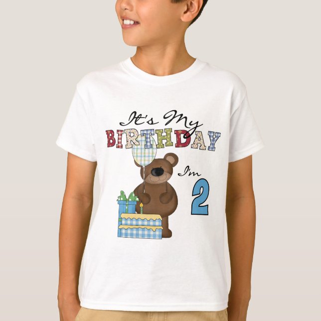 Boy Bear 2:a födelsedagen T-shirts och presenter (Framsida)