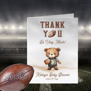 Boy Bearly Wait American Football Baby Shower Tack Kort