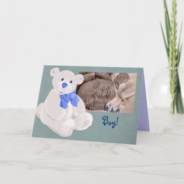 Boy Birth Announcement Meddelande (Framsida)