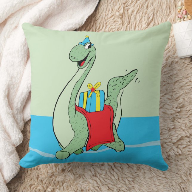 Boy, Birthday Dinosaur Kudde (Filt)