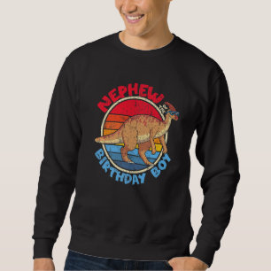 Boy Birthday I Nephew I Parasaurolophus I Family M Lång Ärmad Tröja
