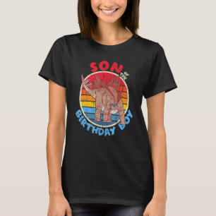 Boy Birthday I Son I Stegosaurus I Familjespänning T Shirt