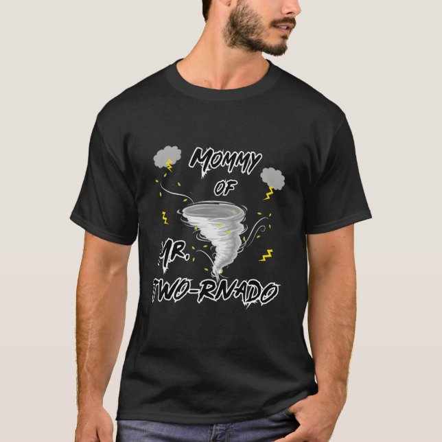 Boy Birthday Mamma Mr. Two-Rnado 2Nd Bday Party Tw T Shirt (Framsida)