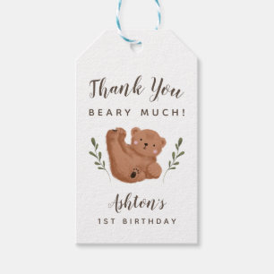 Boy Birthday Tack Beary Much Presentetikett