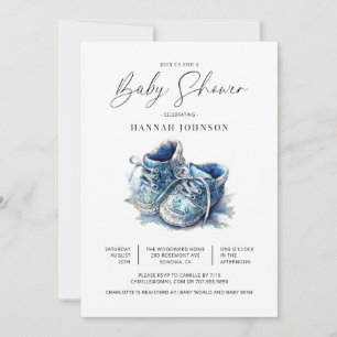 Boy Blue Baby Shower Inbjudningar
