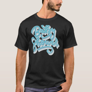 Boy Blue Baby Shower Lettering T Shirt