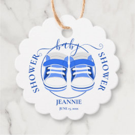 BOY BLUE BOOTYS BABY SHOWER Round Favor Tagors Gåvor Etiketter