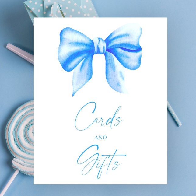 BOY BLUE BOW CARDS OCH GIFTS POSTER (Skapare uppladdad)