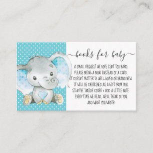 Boy Blue Elephant Bok-begäran om babyskor Tilläggskort