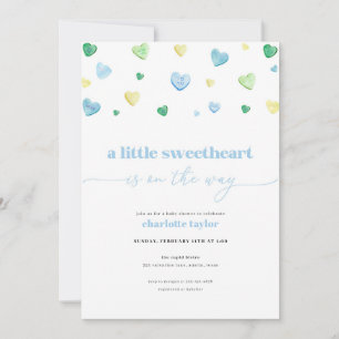 Boy Blue Little Baby Shower-inbjudan Inbjudningar