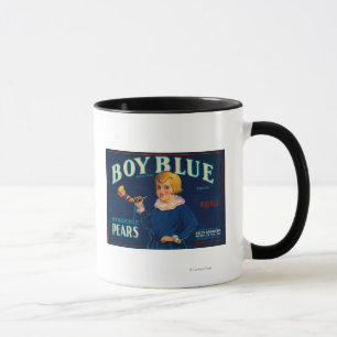 Boy Blue Pear Låda-etikett Mugg