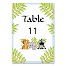 Boy Blue Safari Jungle Theme Baby Shower
