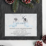 Boy Blue Winter jul Baby Shower Animals Inbjudningar<br><div class="desc">Den här designen kan vara personlig i det område som tillhandahålls genom att ändra fotot och/eller text. Du kan också anpassa den genom att klicka på Anpassa den här mallen och sedan välja klicka för att anpassa ytterligare alternativ och ta bort eller ändra färg i bakgrunden, lägga till text, ändra...</div>