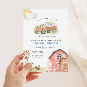Boy Boskap Baby Shower-inbjudan Inbjudningar