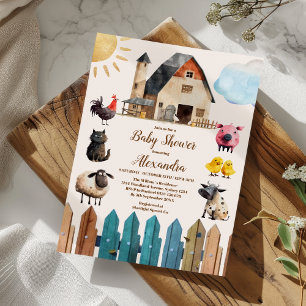 Boy Boskap Baby Shower Inbjudningar
