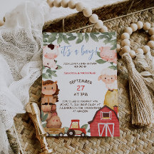 Boy Boskap Boho Cute Baby Shower