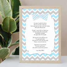 BOY Bow Tie Baby Shower Tack du Poster