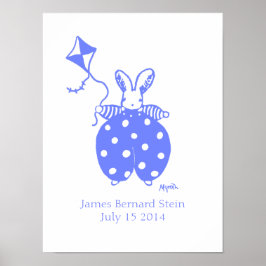 Boy Bunny-födelsedagskalender poster