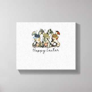 Boy Bunny Rabbit Anka Camo Camouflage Hat Boll Cap Canvastryck