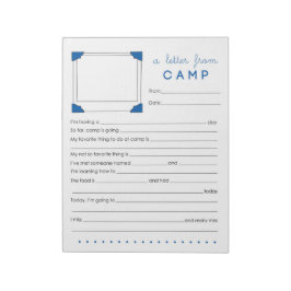 Boy Camp Stationery Brev från Camp Anteckningsblock