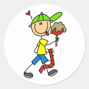 Boy Carnival Goer Runt Klistermärke