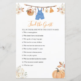 Boy Clothes Pumpkin Baby Shower Hitta gästen