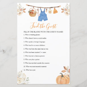 Boy Clothes Pumpkin Baby Shower Hitta gästen