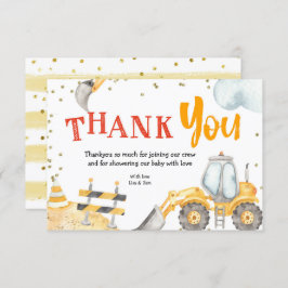 Boy Construction Gult Lastbil tackkort Tack Kort