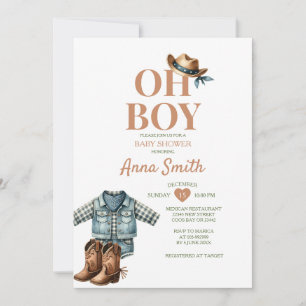 BOY COWBOY Ufit Baby dusch southwest cactus Inbjudningar
