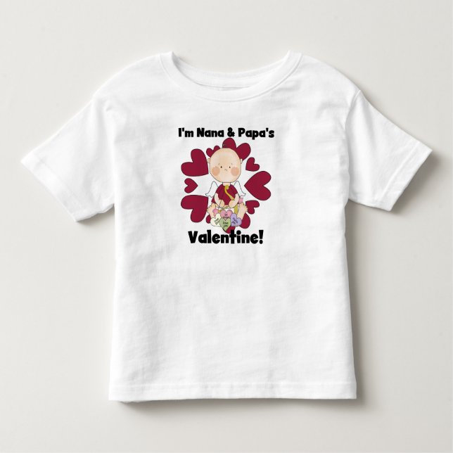 Boy Cupid Nana och Pappa Valentine Tshirts (Framsida)