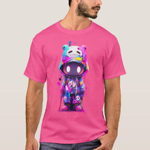 Boy Cute Tecknad Alien Art Swag Bear Urban Hip hop T Shirt