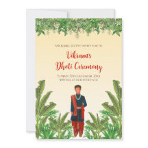 Boy Dhoti-ceremonin inbjuden Pancha Kattu inbjudan