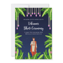 Boy Dhoti Ceremony digital inbjudan