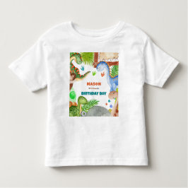 Boy Dinosaur 3rd Birthday Invitation T Shirt