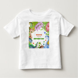 Boy Dinosaur 4th Birthday Invitation T Shirt