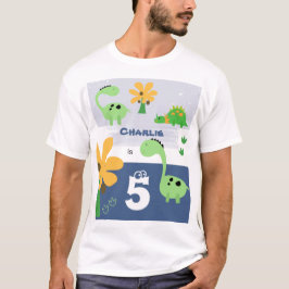 Boy Dinosaur Jurassic Födelsedagsfest T Shirt