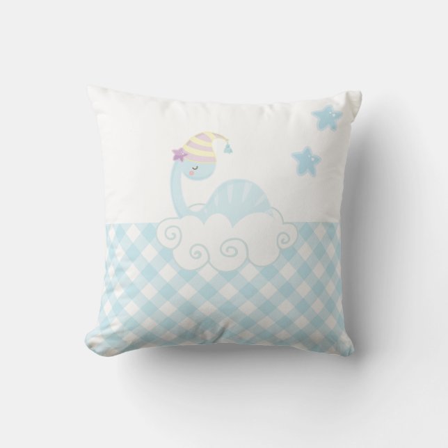 Boy Dinosaur Sleeping Kudde (Framsida)