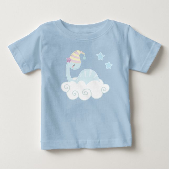 Boy Dinosaur Sleeping T Shirt (Framsida)