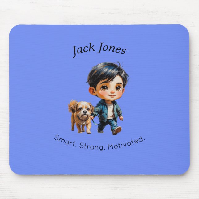 Boy & Dog Back to School Custom Design Musmatta (Framsidan)