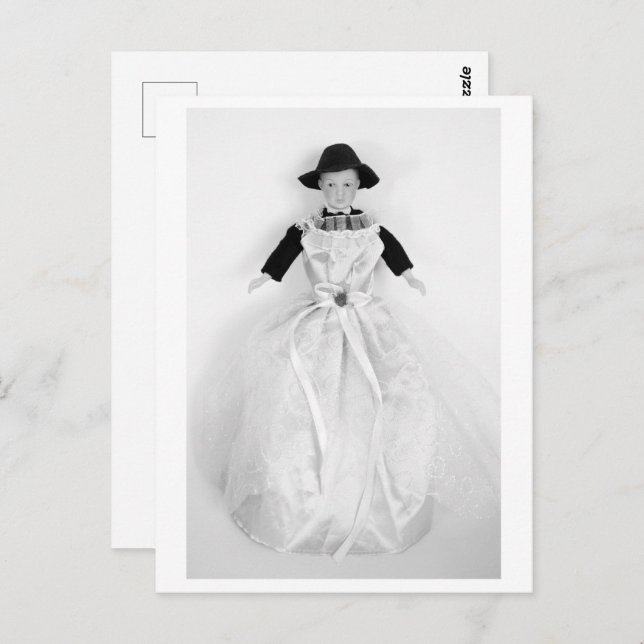 Boy doll with dress - George Vykort (Fram/baksida)