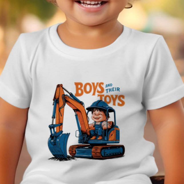 Boy Driving Construction Äventyr T Shirt (Skapare uppladdad)