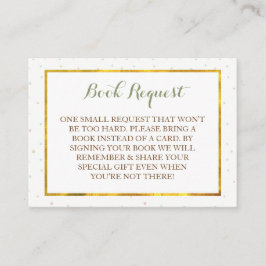 Boy Elephant Baby Shower Bok-begäran Tilläggskort